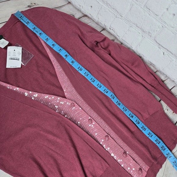 J. Crew Women's Merino Wool Silk Cotton Sequin Cardigan Sweater S - Picture 7 of 7